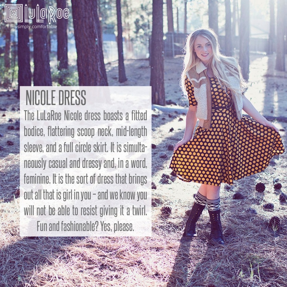 LuLaRoe | Nicole Dress L🍃gorgeous fall colors🍁🍃 - Picture 7 of 8